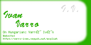 ivan varro business card